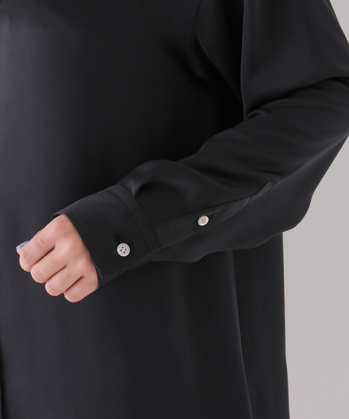 plage（プラージュ）の「satin plain シャツ◆（シャツ/ブラウス・レディース・アイボリー/ブラック・FREE）」の13枚目の写真