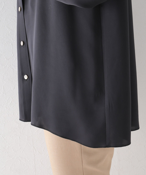 plage（プラージュ）の「satin plain シャツ◆（シャツ/ブラウス・レディース・アイボリー/ブラック・FREE）」の15枚目の写真