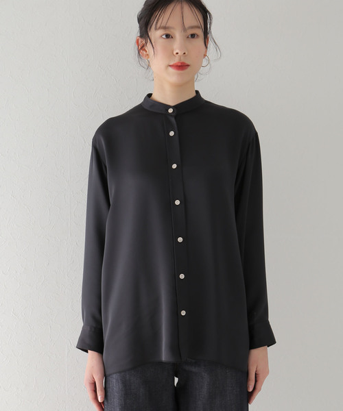 plage（プラージュ）の「satin plain シャツ◆（シャツ/ブラウス・レディース・アイボリー/ブラック・FREE）」の17枚目の写真