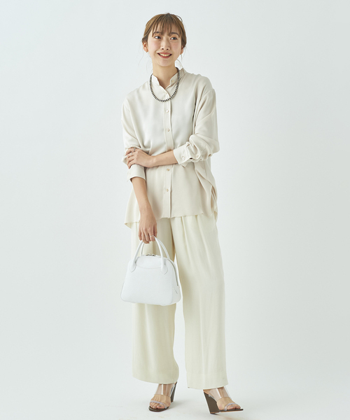 plage（プラージュ）の「satin plain シャツ◆（シャツ/ブラウス・レディース・アイボリー/ブラック・FREE）」の22枚目の写真