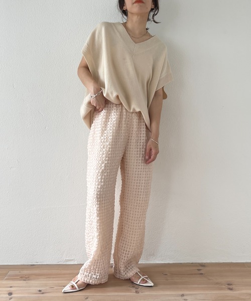 wee9s(ウィークス)の「sheer pajamas check pants / シアーパジャマチェックパンツ(その他パンツ・レディース・ピンク/イエロー・FREE)」の14枚目の写真