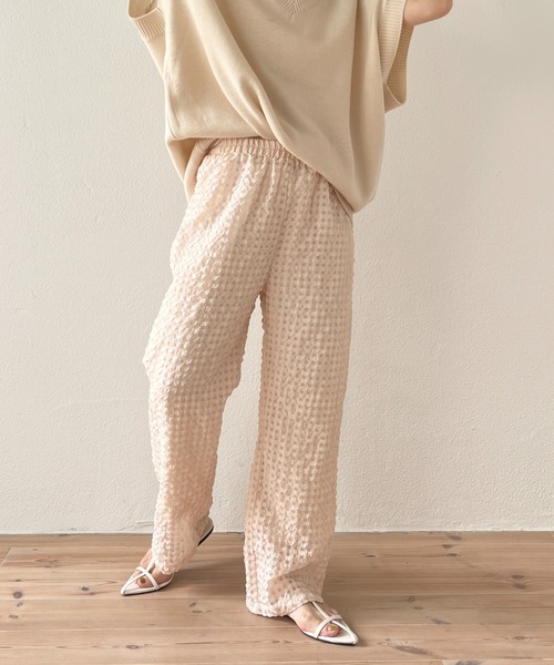 wee9s(ウィークス)の「sheer pajamas check pants / シアーパジャマチェックパンツ(その他パンツ・レディース・ピンク/イエロー・FREE)」の12枚目の写真