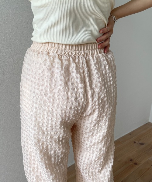 wee9s(ウィークス)の「sheer pajamas check pants / シアーパジャマチェックパンツ(その他パンツ・レディース・ピンク/イエロー・FREE)」の17枚目の写真