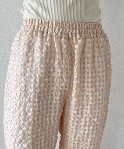 wee9s(ウィークス)の「sheer pajamas check pants / シアーパジャマチェックパンツ(その他パンツ・レディース・ピンク/イエロー・FREE)」の16枚目の写真