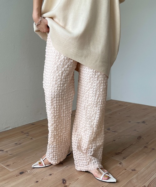 wee9s(ウィークス)の「sheer pajamas check pants / シアーパジャマチェックパンツ(その他パンツ・レディース・ピンク/イエロー・FREE)」の21枚目の写真