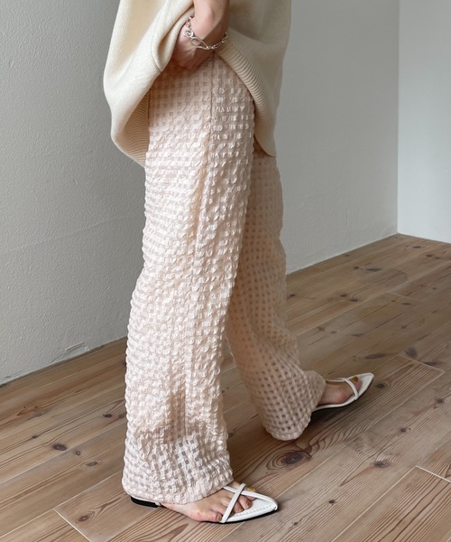 wee9s(ウィークス)の「sheer pajamas check pants / シアーパジャマチェックパンツ(その他パンツ・レディース・ピンク/イエロー・FREE)」の22枚目の写真