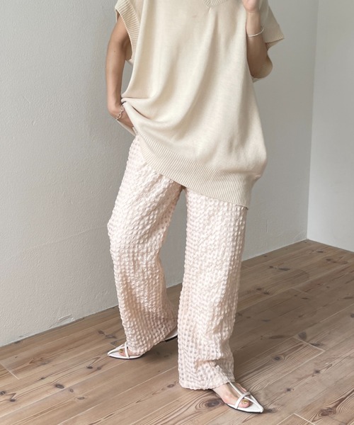 wee9s(ウィークス)の「sheer pajamas check pants / シアーパジャマチェックパンツ(その他パンツ・レディース・ピンク/イエロー・FREE)」の20枚目の写真