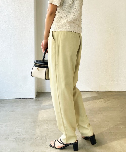 Shelly island（シェリーアイランド）の「リネンライクテーパードパンツ（その他パンツ・レディース・ベージュ/イエロー/オレンジ/モカ・FREE）」の5枚目の写真