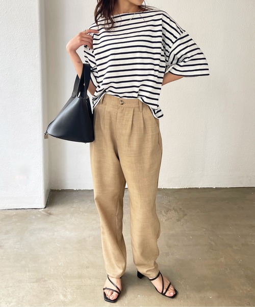 Shelly island（シェリーアイランド）の「リネンライクテーパードパンツ（その他パンツ・レディース・ベージュ/イエロー/オレンジ/モカ・FREE）」の18枚目の写真