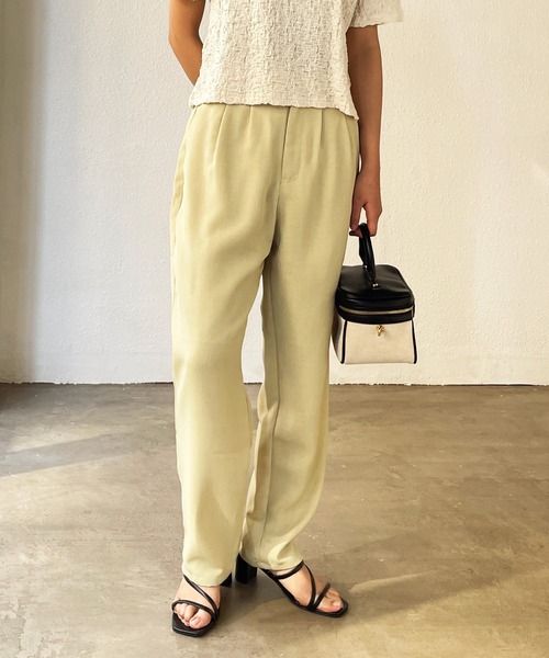Shelly island（シェリーアイランド）の「リネンライクテーパードパンツ（その他パンツ・レディース・ベージュ/イエロー/オレンジ/モカ・FREE）」の11枚目の写真