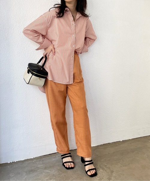 Shelly island（シェリーアイランド）の「リネンライクテーパードパンツ（その他パンツ・レディース・ベージュ/イエロー/オレンジ/モカ・FREE）」の19枚目の写真