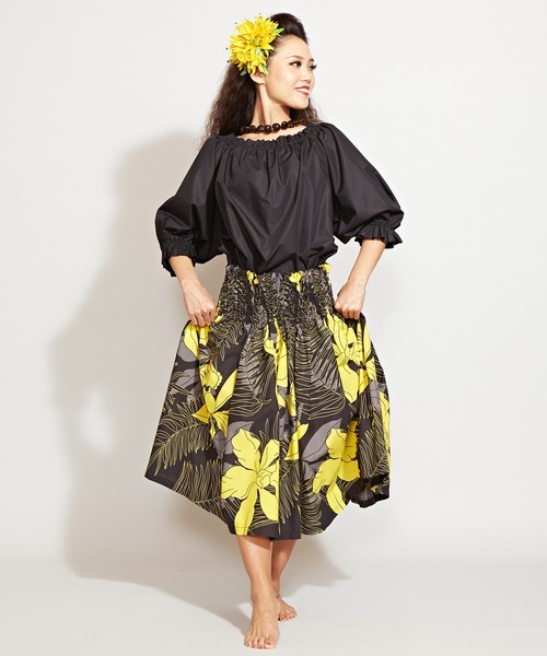 Maunaloa(マウナロア)の「【Maunaloa】パフ7分袖ブラウス(シャツ/ブラウス・レディース・ホワイト/ブラック・S/M/L)」の15枚目の写真