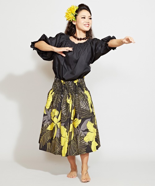 Maunaloa(マウナロア)の「【Maunaloa】パフ7分袖ブラウス(シャツ/ブラウス・レディース・ホワイト/ブラック・S/M/L)」の4枚目の写真