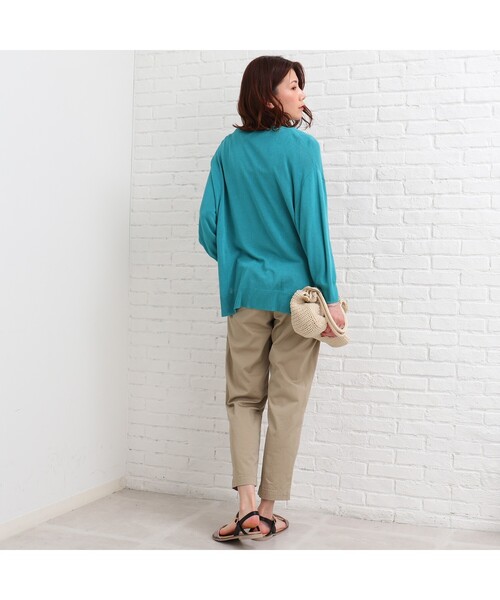 SHOO・LA・RUE（シューラルー）の「◆【洗える/美脚シルエット】イージー テーパードパンツ（その他パンツ・レディース・ベージュ/アイボリー/ネイビー/ピンク系/ブラック/オリーブ/マスタード/ダークブラウン・03/02/10/04/01/05）」の18枚目の写真