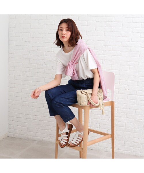 SHOO・LA・RUE（シューラルー）の「◆【洗える/美脚シルエット】イージー テーパードパンツ（その他パンツ・レディース・ベージュ/アイボリー/ネイビー/ピンク系/ブラック/オリーブ/マスタード/ダークブラウン・03/02/10/04/01/05）」の15枚目の写真