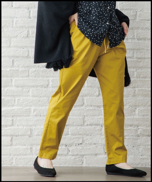 SHOO・LA・RUE（シューラルー）の「◆【洗える/美脚シルエット】イージー テーパードパンツ（その他パンツ・レディース・ベージュ/アイボリー/ネイビー/ピンク系/ブラック/オリーブ/マスタード/ダークブラウン・03/02/10/04/01/05）」の7枚目の写真