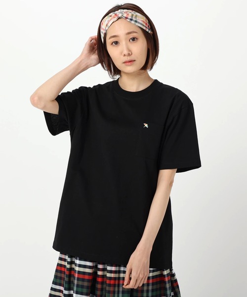 Arnold Palmer（アーノルドパーマー）の「APクラシック 半袖 シェア Ｔシャツ（Tシャツ/カットソー・レディース・アイボリー/ライトブルー/ホワイト/ダークグリーン/ラベンダー/ライトピンク/イエロー/ミント/ブルー/ネイビー/ブラック/レッド・XS/S/M/L/LL）」の4枚目の写真