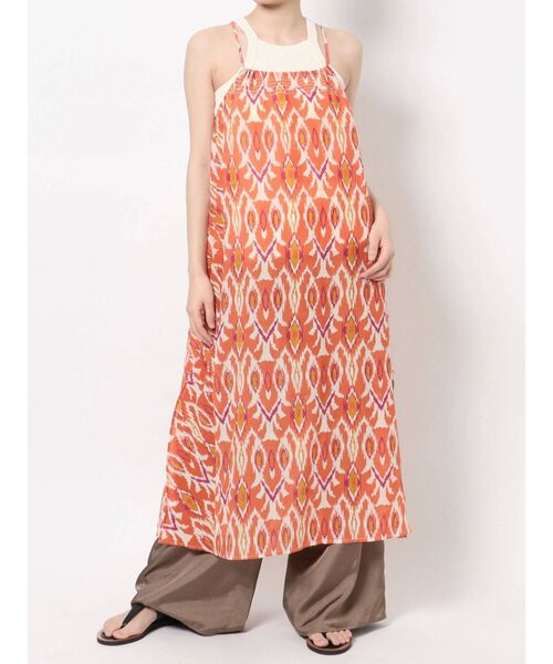Ungrid（アングリッド）の「イカットモチーフキャミワンピース（ワンピース・レディース・オレンジ/ブルー・FREE）」の5枚目の写真