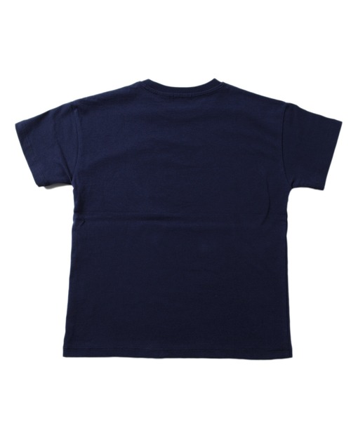 GLAZOS（グラソス）の「天竺・USAコットン ドロップショルダー斜め切替プリント半袖Tシャツ（Tシャツ/カットソー・キッズ・ホワイト/ネイビー/カーキ・130cm/140cm/150cm/160cm/170cm）」の18枚目の写真