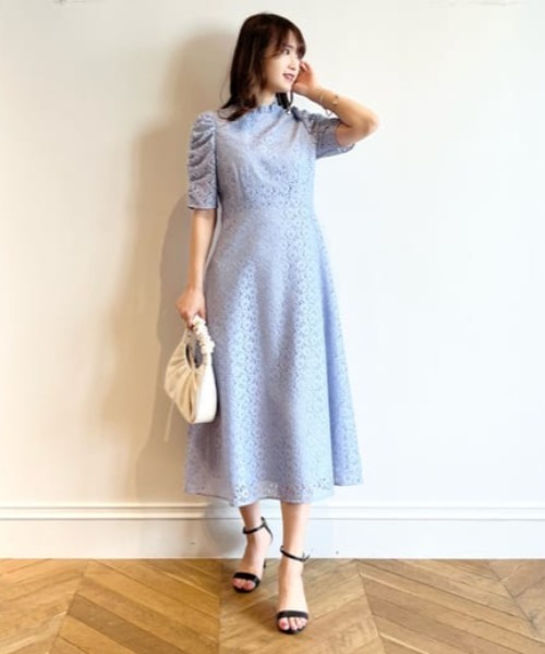 【新品未使用】Loulou Willoughby レースフレアワンピ 結婚式 新品未使用】Loulou Willoughby レースフレアワンピ 結婚式