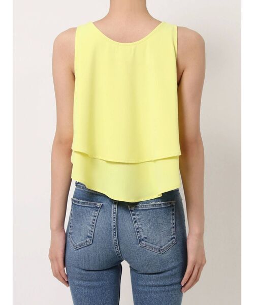 GYDA(ジェイダ)の「フロントクロスヘムラインノースリーブブラウス(シャツ/ブラウス・レディース・オフホワイト/ブラック/ライトイエロー・FREE)」の14枚目の写真