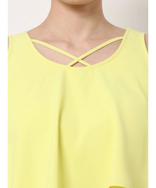 GYDA(ジェイダ)の「フロントクロスヘムラインノースリーブブラウス(シャツ/ブラウス・レディース・オフホワイト/ブラック/ライトイエロー・FREE)」の19枚目の写真