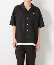 KANGOL カンゴール フェイクレイヤードオープンカラー半袖シャツ