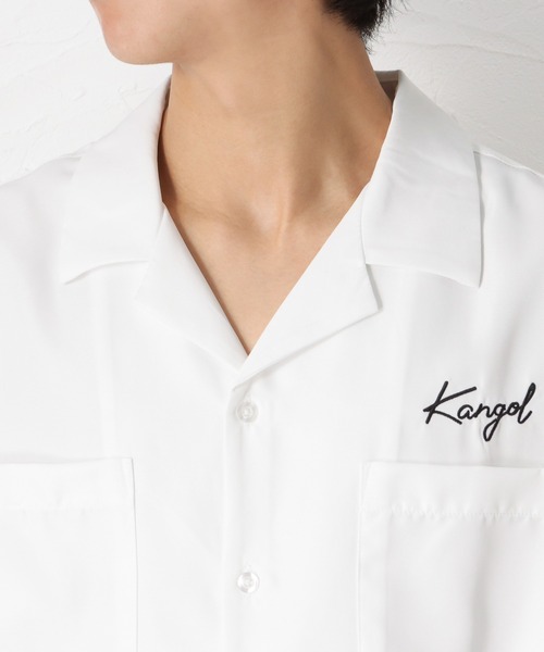KANGOL(カンゴール)の「KANGOL カンゴール フェイクレイヤードオープンカラー半袖シャツ(シャツ/ブラウス・メンズ・グレイッシュベージュ/ブラック/ホワイト・M/XL/L)」の15枚目の写真