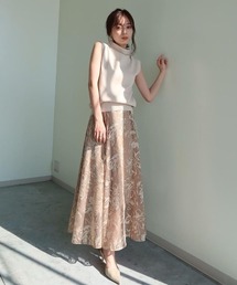 フレアオパールスカートニットセット