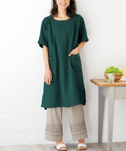 BELLUNA PLUS(ベルーナ)の「裾レース使いワイドパンツ(その他パンツ・レディース・ベージュ/グレイッシュベージュ/チャコール・SMALL/MEDIUM/LARGE/X-LARGE)」の10枚目の写真