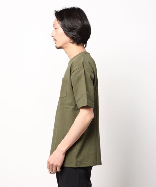 JOHN'S CLOSET（ジョンズクローゼット）の「【50】USAコットンルーズシルエットポケット付き半袖Tシャツ（Tシャツ/カットソー・メンズ・ホワイト/ブラック/カーキ/クリーム/ベージュ・MEDIUM/LARGE）」の8枚目の写真