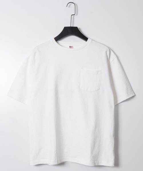 JOHN'S CLOSET（ジョンズクローゼット）の「【50】USAコットンルーズシルエットポケット付き半袖Tシャツ（Tシャツ/カットソー・メンズ・ホワイト/ブラック/カーキ/クリーム/ベージュ・MEDIUM/LARGE）」の2枚目の写真