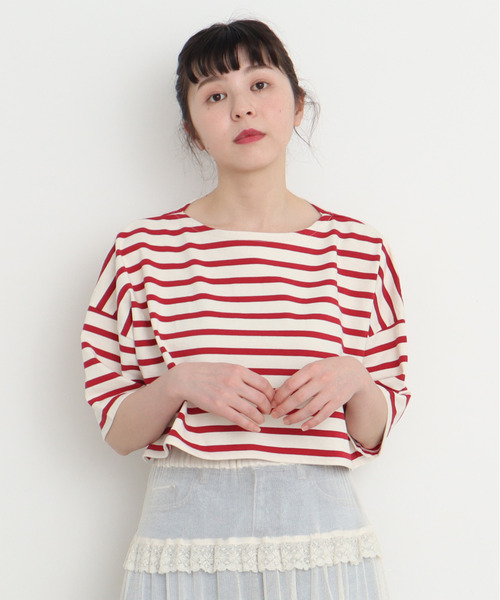 tシャツ 「WOMEN」ショート丈　プルオーバー レディース ニット LEISURE WOMAN ショート丈プルオーバー レディース