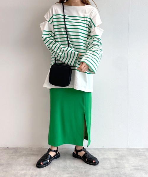 w closet（ダブルクローゼット）の「ラウンドスクエアショルダーBAG（ショルダーバッグ・レディース・ブラック/ブルー/グレイッシュベージュ・FREE）」の9枚目の写真