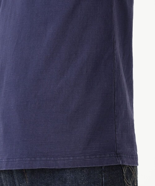 REMI RELIEF（レミレリーフ）の「REMI RELIEF × BEAMS PLUS / 別注 Henley Neck Pocket T-shirt（Tシャツ/カットソー・メンズ・ホワイト/ネイビー・SMALL/LARGE/MEDIUM/X-LARGE）」の11枚目の写真