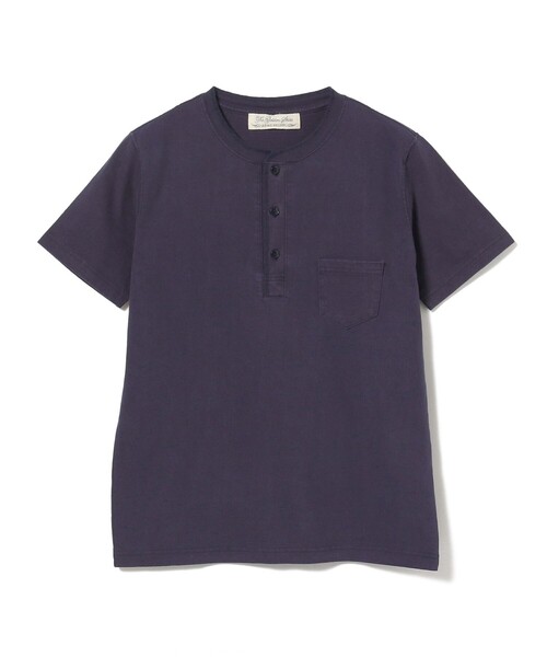 REMI RELIEF（レミレリーフ）の「REMI RELIEF × BEAMS PLUS / 別注 Henley Neck Pocket T-shirt（Tシャツ/カットソー・メンズ・ホワイト/ネイビー・SMALL/LARGE/MEDIUM/X-LARGE）」の9枚目の写真
