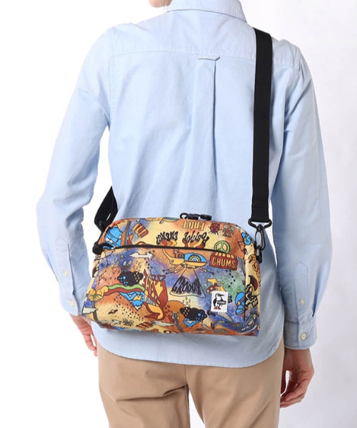 CHUMS（チャムス）の「CHUMS/チャムス ショルダーバック リサイクルスモールトラペゾイドショルダー CH60-3120（ショルダーバッグ・メンズ・ベージュ/ネイビー/ブラック/ブラウン・FREE）」の15枚目の写真