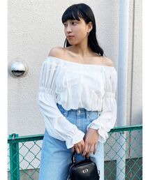 EMODA（エモダ）の「ギャザー2WAYデコルテトップ（シャツ/ブラウス）」