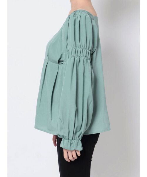 EMODA（エモダ）の「ギャザー2WAYデコルテトップ（シャツ/ブラウス・レディース・その他/ホワイト/ブラック/ミント・FREE）」の18枚目の写真
