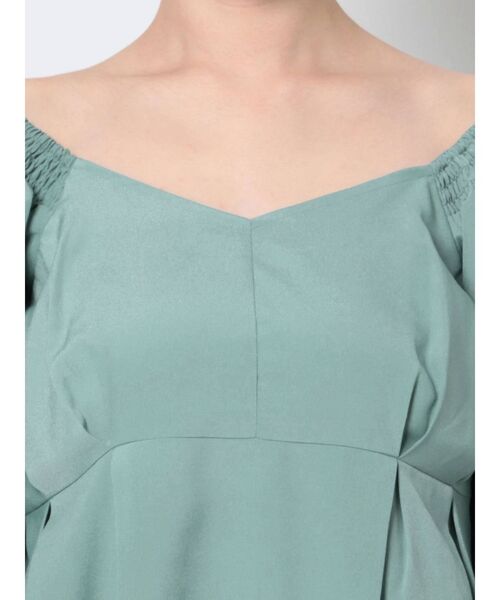 EMODA（エモダ）の「ギャザー2WAYデコルテトップ（シャツ/ブラウス・レディース・その他/ホワイト/ブラック/ミント・FREE）」の20枚目の写真