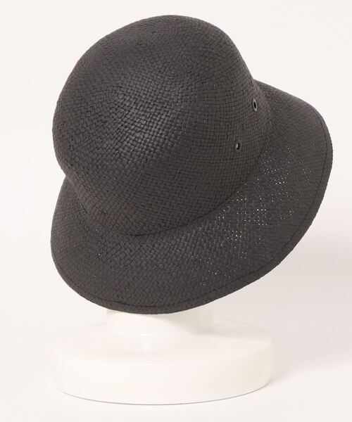 DouDou(ドゥドゥ)の「ペーパー手織りバケット風ハット(ハット・レディース・ブラック/ブラウン・FREE)」の3枚目の写真