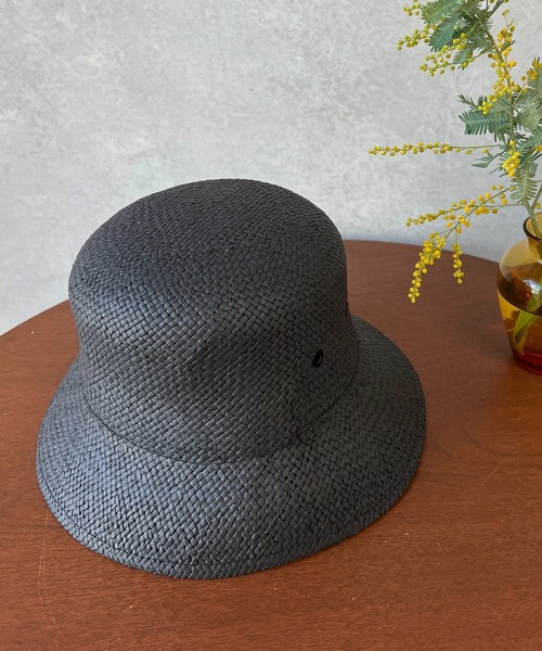 DouDou(ドゥドゥ)の「ペーパー手織りバケット風ハット(ハット・レディース・ブラック/ブラウン・FREE)」の2枚目の写真