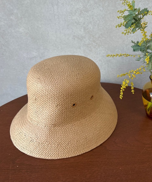 DouDou(ドゥドゥ)の「ペーパー手織りバケット風ハット(ハット・レディース・ブラック/ブラウン・FREE)」の4枚目の写真