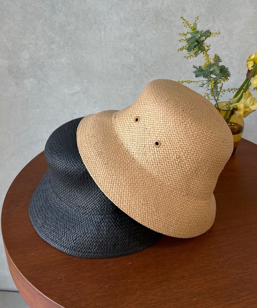 DouDou(ドゥドゥ)の「ペーパー手織りバケット風ハット(ハット・レディース・ブラック/ブラウン・FREE)」の5枚目の写真