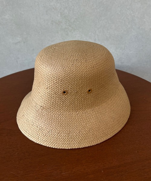 DouDou(ドゥドゥ)の「ペーパー手織りバケット風ハット(ハット・レディース・ブラック/ブラウン・FREE)」の7枚目の写真