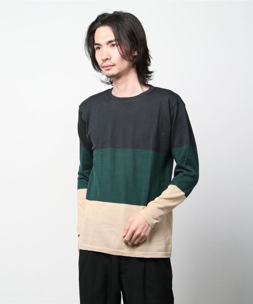 2023-2024グリーンクロージング ウールセーター 2023-2024グリーン