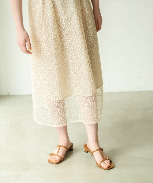 idem（イデム）の「botanical lace onepiece/ボタニカル総レースワンピース（ワンピース・レディース・ブラック/アイボリー・FREE）」の19枚目の写真