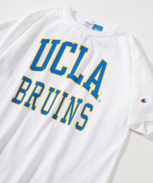 Champion(チャンピオン)の「【Champion/チャンピオン】UCLA カレッジロゴ ヘビーウエイト 半袖プリントTシャツ/ MADE IN USA/ T1011(Tシャツ/カットソー・レディース・ホワイト/ブルー・M/L/XL)」の2枚目の写真