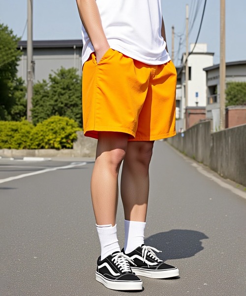 TRUSS（トラス）の「水陸両用！【TRUSS】バーサタイルナイロンDEVICEショーツ TECHパンツ ハーフパンツ NSV-505（その他パンツ・メンズ・ブラック/ベージュ/ネイビー/グレー/ピンク/イエロー/ミント/マルチ/パープル/オリーブ/ライトオレンジ系/ライトブラウン/ブルー/セージグリーン/スモークピンク・M/L/XL）」の20枚目の写真