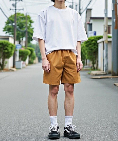 TRUSS（トラス）の「水陸両用！【TRUSS】バーサタイルナイロンDEVICEショーツ TECHパンツ ハーフパンツ NSV-505（その他パンツ・メンズ・ブラック/ベージュ/ネイビー/グレー/ピンク/イエロー/ミント/マルチ/パープル/オリーブ/ライトオレンジ系/ライトブラウン/ブルー/セージグリーン/スモークピンク・M/L/XL）」の16枚目の写真